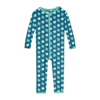 Boy's Print Bamboo Convertible Sleeper with Zipper - Seaport Johnny Appleseed Baby & Toddler Sleepwear