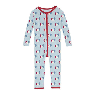 Boy's Print Bamboo Convertible Sleeper with Zipper - Spring Sky Balloons Baby & Toddler Sleepwear