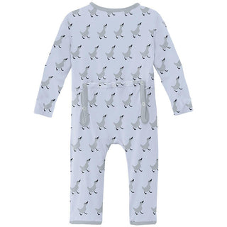 Boy's Print Bamboo Coverall with 2-Way Zipper - Dew Ugly Duckling Baby & Toddler Sleepwear