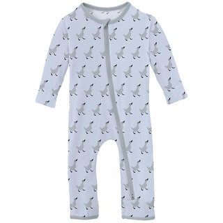 Boy's Print Bamboo Coverall with 2-Way Zipper - Dew Ugly Duckling Baby & Toddler Sleepwear