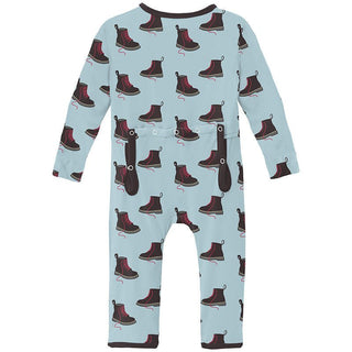 Boy's Print Bamboo Coverall with 2-Way Zipper - Spring Sky Boots Baby & Toddler Sleepwear