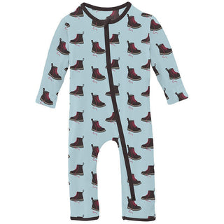 Boy's Print Bamboo Coverall with 2-Way Zipper - Spring Sky Boots Baby & Toddler Sleepwear