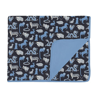 Boy's Print Bamboo Toddler Blanket - Deep Space Chinese Zodiac Swaddling & Receiving Blankets