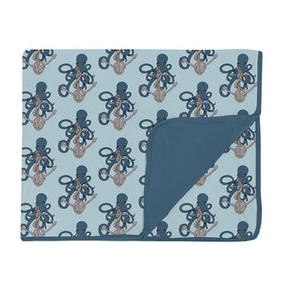 KicKee Pants Boy's Print Bamboo Toddler Blanket - Spring Sky Octopus Anchor