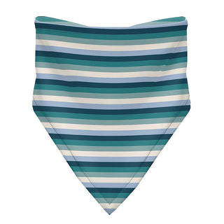 Boy's Print Bamboo Bandana Bib (Set of 3) - Jade Sushi, Dino Stripe & Lagoon Scales - One Size (15ANV) KicKee Pants