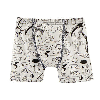 KicKee Pants Boys Print Boxer Brief - Doodles