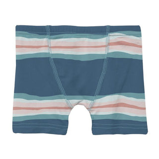 Boy's Print Boxer Briefs Set - Abstract Prismatic Spring & Heather Mist Night Sky Bear Toddler Underwear