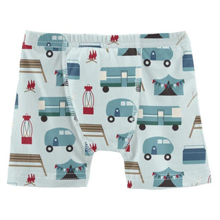 Boy's Print Boxer Briefs Set - Fresh Air Camping & Twilight Fireflies Toddler Underwear