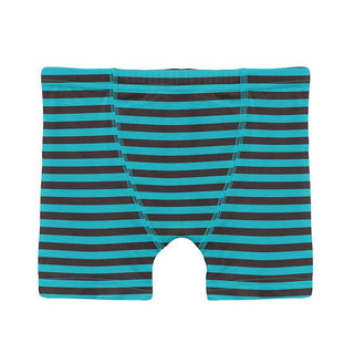 KicKee Pants Boy's Print Boxer Briefs (Set of 3) - Summer Sky Retro Game Controller, Midnight & Rad Stripe