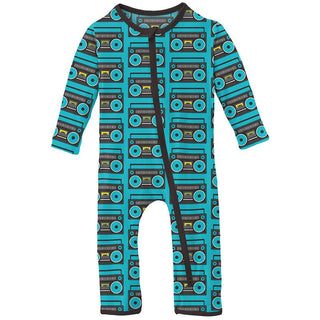 Boy's Print Bamboo Coverall with 2-Way Zipper - Confetti Boombox Baby & Toddler Sleepwear