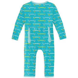 Boy's Print Bamboo Coverall with 2-Way Zipper - Confetti Skateboard Baby & Toddler Sleepwear