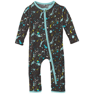 Boy's Print Bamboo Coverall with 2-Way Zipper - Confetti Splatter Paint Baby & Toddler Sleepwear