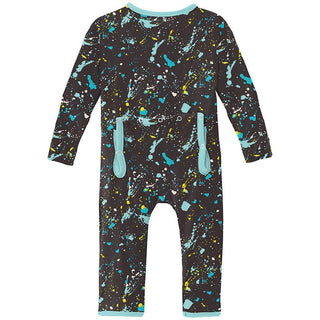 Boy's Print Bamboo Coverall with 2-Way Zipper - Confetti Splatter Paint Baby & Toddler Sleepwear