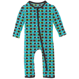 Boy's Print Bamboo Coverall with 2-Way Zipper - Confetti Sunglasses Baby & Toddler Sleepwear