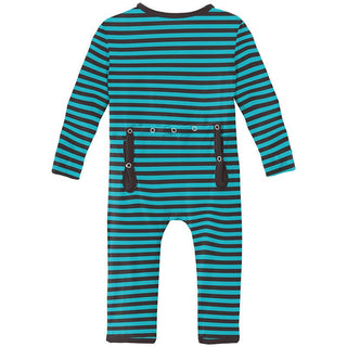 Boy's Print Bamboo Coverall with 2-Way Zipper - Rad Stripe Baby & Toddler Sleepwear