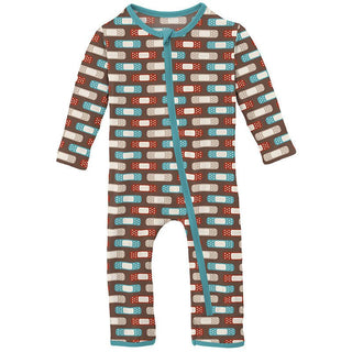 Boy's Print Bamboo Coverall with Zipper - Cocoa Boo Boos Baby & Toddler Sleepwear