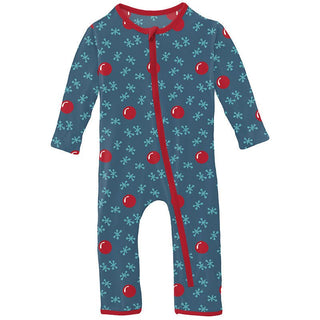 KicKee Pants Boy's Print Coverall with Zipper - Deep Sea Jacks