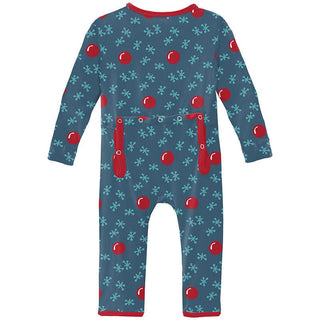 Boy's Print Bamboo Coverall with Zipper - Deep Sea Jacks Baby & Toddler Sleepwear