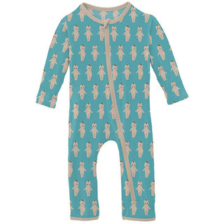 KicKee Pants Boys Print Coverall with Zipper - Glacier Baby Doll