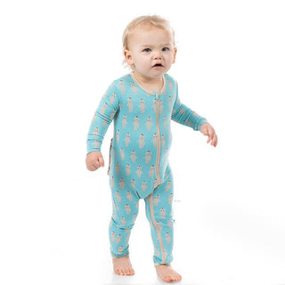 KicKee Pants Boys Print Coverall with Zipper - Glacier Baby Doll