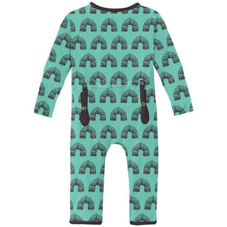 Boy's Print Bamboo Coverall with Zipper - Glass Spring Toy KicKee Pants