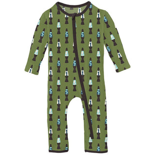 Boy's Print Bamboo Coverall with Zipper - Grasshopper Lava Lamps Baby & Toddler Sleepwear