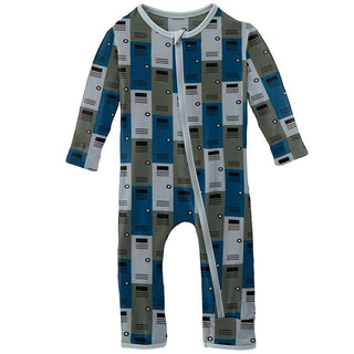 Boy's Print Bamboo Coverall with Zipper - Locker Room Baby & Toddler Sleepwear