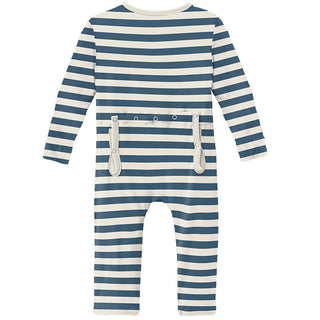 Boy's Print Bamboo Coverall with Zipper - Nautical Stripe Baby & Toddler Sleepwear