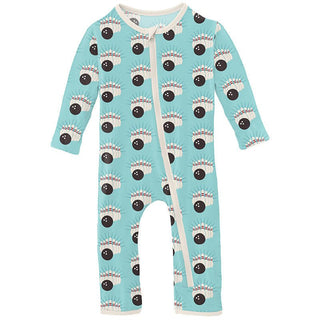 Boy's Print Bamboo Coverall with Zipper - Summer Sky Bowling Baby & Toddler Sleepwear