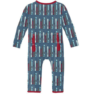 Boy's Print Bamboo Coverall with Zipper - Twilight Skis Baby & Toddler Sleepwear