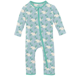 Boy's Print Bamboo Coverall with Zipper - Windy Day Kites Baby & Toddler Sleepwear