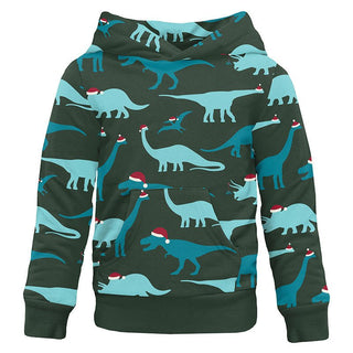 Boy's Print Bamboo Fleece Kangaroo Pocket Pullover - Santa Dinos Baby & Toddler Outerwear