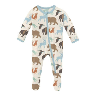 Boy's Print Bamboo Footie with 2-Way Zipper - National Wildlife Federation Baby & Toddler Sleepwear