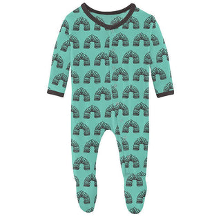 Boy's Print Bamboo Footie with Snaps - Glass Spring Toy KicKee Pants