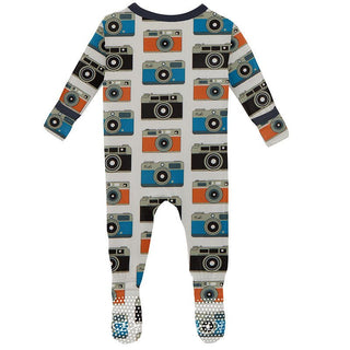 Boy's Print Bamboo Footie with Snaps - Mom's Camera Baby & Toddler Sleepwear