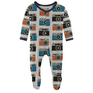 Boy's Print Bamboo Footie with Snaps - Mom's Camera Baby & Toddler Sleepwear