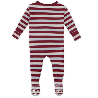 Boy's Print Bamboo Footie with Snaps - Playground Stripe Baby & Toddler Sleepwear