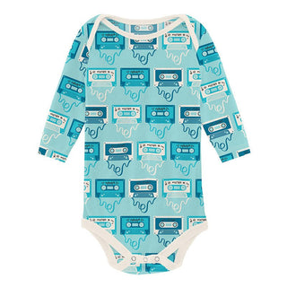 KicKee Pants Boy's Print Long Sleeve One Piece - Summer Sky Mixtape