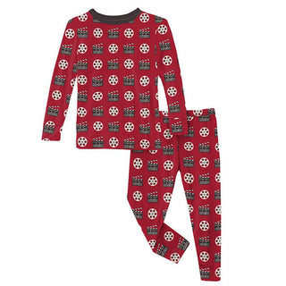 KicKee Pants Boys Print Long Sleeve Pajama Set - Candy Apple Clapper Board and Film | Stylish Sleepies offer designs that make bedtime beautiful.