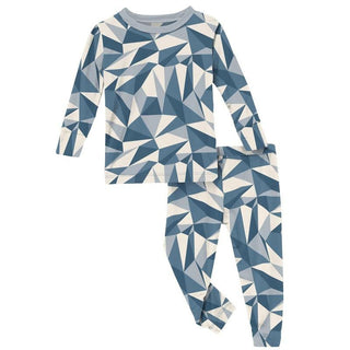 KicKee Pants Boy's Print Long Sleeve Pajama Set - Winter Ice | Stylish Sleepies offer designs that make bedtime beautiful.