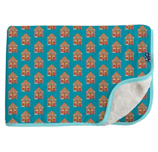 Boy's Print Bamboo Sherpa-Lined Toddler Blanket, Bay Gingerbread - One Size Swaddling & Receiving Blankets