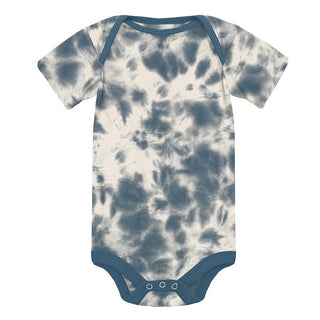 KicKee Pants Boy's Print Short Sleeve One Piece - Deep Sea Tie Dye