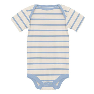 KicKee Pants Boy's Print Short Sleeve One Piece - Pond Sweet Stripe