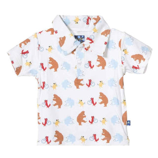 KicKee Pants Boys Print Short Sleeve Polo, Boy Parade