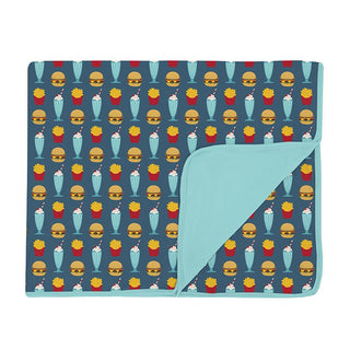 Boy's Print Bamboo Toddler Blanket - Deep Sea Cheeseburger Swaddling & Receiving Blankets