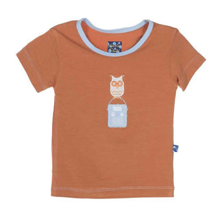 Boy's Bamboo Short Sleeve Applique Tee, Copper Owl Baby & Toddler Tops