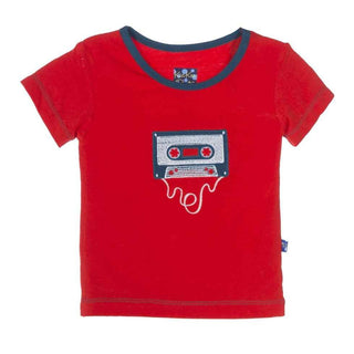 Boy's Bamboo Short Sleeve Applique Tee, Jazz Cassette Tape Baby & Toddler Tops