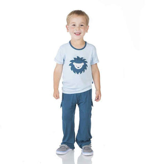 Boy's Bamboo Short Sleeve Applique Tee, Pond Sunshine Lion Baby & Toddler Tops