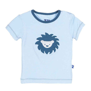 KicKee Pants Boys Short Sleeve Applique Tee, Pond Sunshine Lion