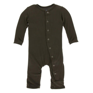 Boy's Solid Bamboo Coverall with Snaps - Bark Baby & Toddler Sleepwear